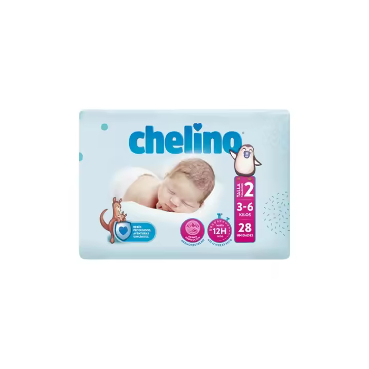 PAÑAL CHELINO LOVE TALLA 2 3 A 6 KILOS 28 UNIDADES - 1