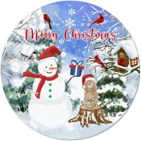 Merry Christmas Retro Placa De Metal Redonda Para Decoración De Pared Del Café Bar Garage Cocina Jardín Material De Hierro Antiguo - details 3
