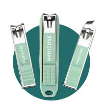 Kit De Pedicura Universal Para Hombres Y Mujeres Clipper De Uñas Ligero Y Portátil Con Herramientas De Arte De Uñas Verde Comb De 5 Piezas Acero Inoxidable - details 5