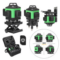 Nivel Láser 4D 16 Líneas Autonivelante 3° Botón Táctil IP45 Impermeable con 1 Batería 7.4 V 2600mah + Soporte + Mando a Distancia + Cargador + Bolsa anticaída A prueba de golpes A prueba de polvo - details 0