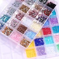 Kit De 3500 Piezas De Rhinestones De Colores Y Brillo Para Uñas Con Fondo Plano Resina Redonda Accesorios Para Decoración De Arte De Uñas DIY - details 2