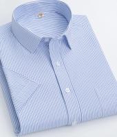 Camisa Vertical Para Hombre Verano Sin Mangas Cortas Casual Sencilla Antirrugas Fácil De Cuidar Estilo Negocios Social - details 10