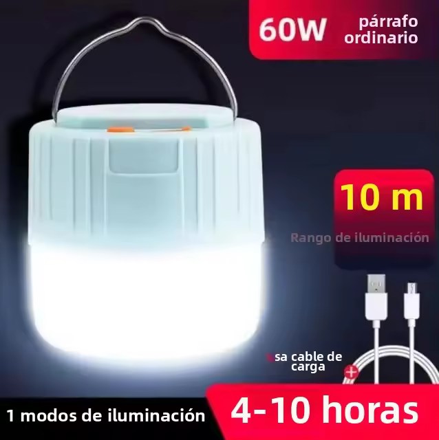 Lámpara De Camping LED Solar Recargable USB Portátil Para Pesca Barbecue Y Emergencias Luz De Tent Con Fuente De Alimentación LED Material ABS - 1