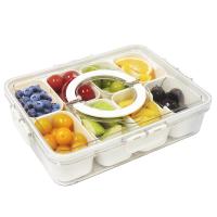 Caja De Aperitivos Portátil Con 8 Compartimentos Y Tapa Contenedor De Alimentos Para Bocadillos Frutas Nueces Y Dulces Material PET+PE Estilo Clásico - details 9