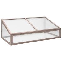 vidaXL Invernadero madera de abeto 110x58,5x39 cm jardinera Color Gris,  orange, y mas - details 0