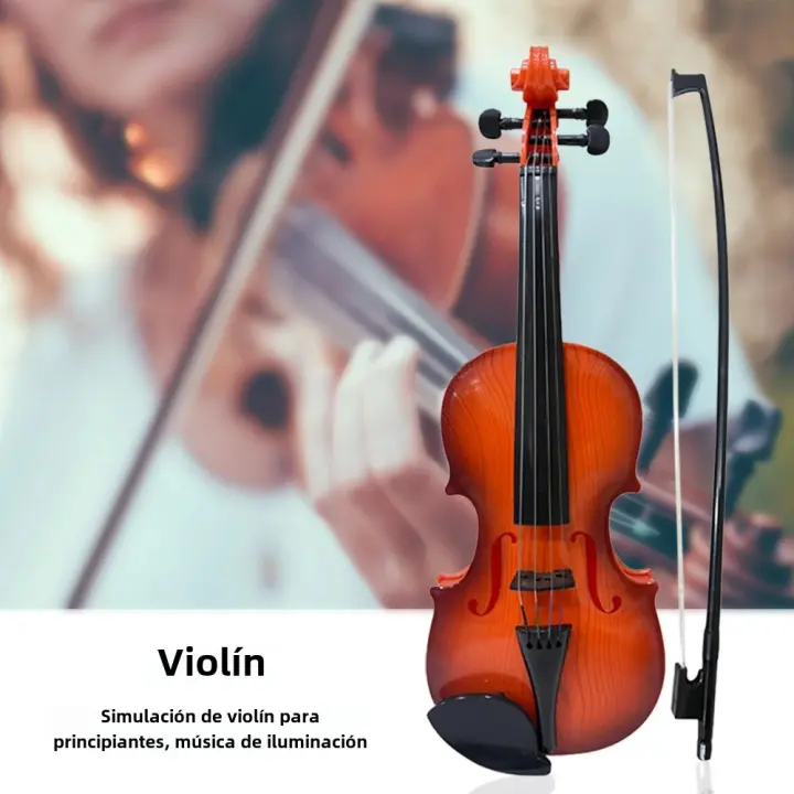 Violín Simulado Para Principiantes Con Cuerdas Ajustables Regalo Musical De Navidad Exquisito Propiedad De Instrumento Musical - 1
