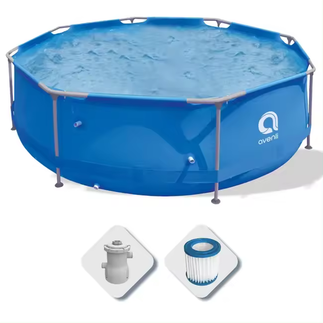 YUMO HOUSE-Piscina desmontable tubular Avenli Frame 300cm x 76cm con depuradora, Montaje fácil en 30minutos / Piscina desmuntable tubular Avenli Frame 300cm x 76cm amb depuradora - 1