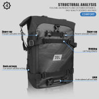 Bolsa De Sillín Para Motocicleta Impermeable Multifuncional De 10/20/30L Bolsa De Luggage Universal Para Ciclismo SOYAVISION - details 11