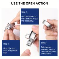 Mini Cortauñas Portátil Con Llavero Para Viajes Y Ocio Cortauñas Pequeño Para Uso Doméstico Material De Acero Inoxidable - details 3