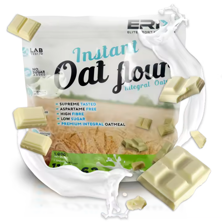 ERIX NUTRICION  HARINA AVENA 1KG  Instant Oatmeal  Alta en Proteína  Ideal Tortitas de Avena y Batidos  Sin Azúcares añadidos  Fuente de Proteína Natural - 1