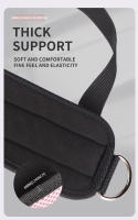 LOOGDEEL Apoyabrazos De Rodilla Con Cinturones Doble D-Ring Para Entrenamiento De Piernas Soporte De Tobillo Ajustable Con Colchón Para Abductores De Pie En Nylon Color Rosa/Azul/Negro/Morado Verde - details 12