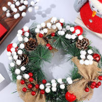 5/10/20Pcs Rama De Berries Blancas Simulación De 20cm Para Artesanía Y Decoración Navideña Artificial Plantón Ornamento Para Casa DIY - details 9