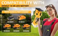 Podadora De Arbustos Eléctrica Portátil 2 En 1 Para Jardín Y Césped Compatible Con Batería Dewalt 20V Sin Cable - details 0