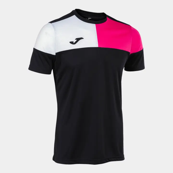 Camiseta M/C Hombre Joma Crew V 103084 Negro Rosa Blanco 105 Confortable - 1