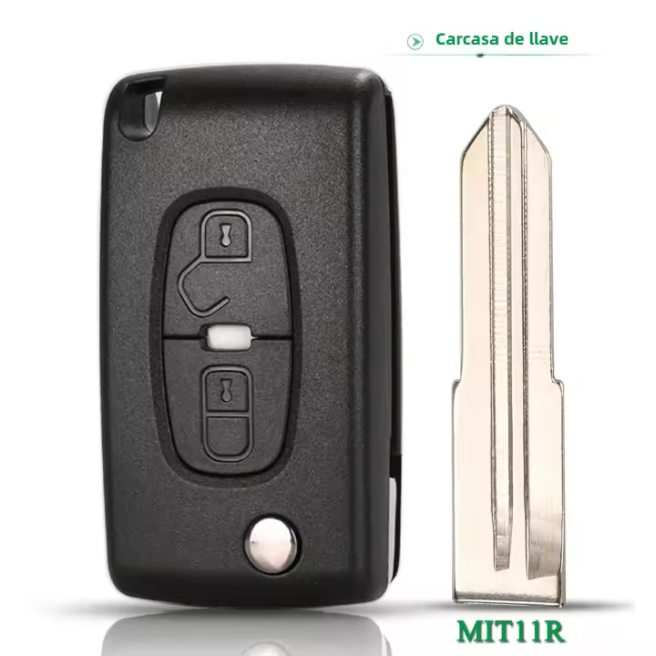 Carcasa De Llave Remoto Para Coche Jingyuqin Con 2 Botones Para Peugeot 4007 ET 4008 Citroen C-Crosser C4 Aircross Cubierta De Repuesto ABS - 1