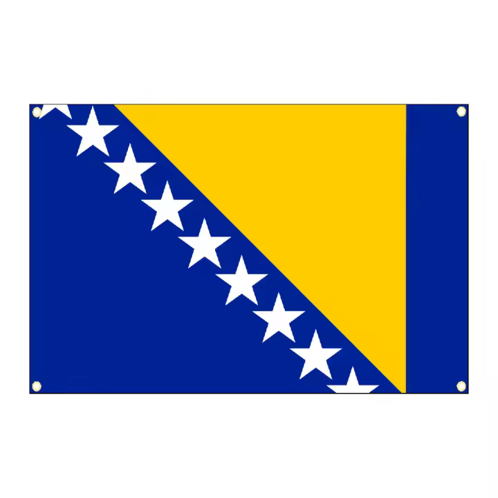 Bandera De Bosnia Para Decorar Habitaciones Y Exterior Hecha De Poliéster Estilo Colgante Personalizable Para Jardín Y Hogar - 1