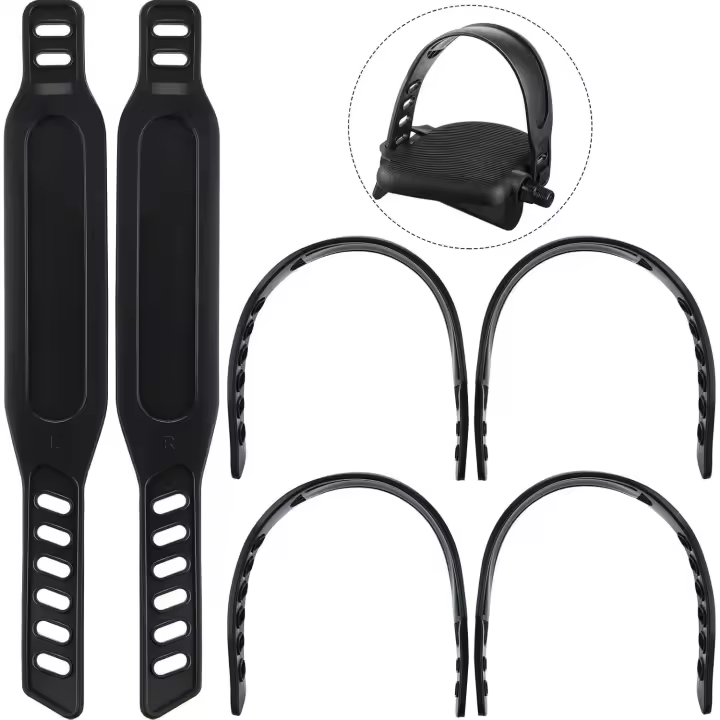 6 correas de goma para pedales de bicicleta estática, correas para pedales de pie para bicicleta estática, ciclismo, hogar o gimnasio - 1
