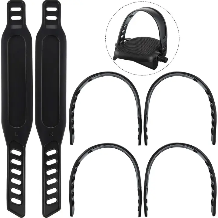 6 correas de goma para pedales de bicicleta estática, correas para pedales de pie para bicicleta estática, ciclismo, hogar o gimnasio - 1
