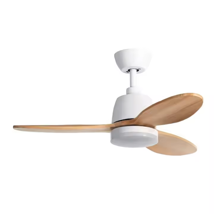 MDC - Ventilador de techo con luz led 24w SYDNEY XS 97CM motor DC, blanco-madera color luz regulable - 1