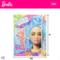 Lisciani Barbie - Set de maquillaje infantil, incluye sombras de ojos, coloretes, brillo de labios, pinceles, lápiz de ojos, gemas adhesivas, libro con actividades recortables, carpeta con espejo, juegos niños 5 años, juguetes creativos - details 6