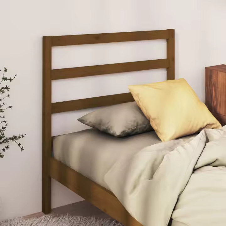 vidaXL Cabecero de cama madera maciza de pino marrón miel 81x4x100 cm - 1
