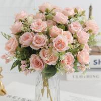 1/3Pcs Arreglo De Rosas Artificiales Para Decoración De Hogar Y Jardín Decoración De Bodas Y Fiestas Fake Flowers Para Exterior Y Navidad - details 14