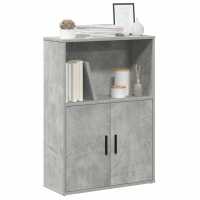 vidaXL Estantería madera de ingeniería 60x24x85 cm en color Marrón roble/Negro/Gris hormigón y más | almacenamiento funcional diseño moderno para baño dormitorio sala - details 2