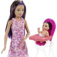 Barbie muñeca Skipper canguro con trona de niño , Juguete y Accesorios de cumpleaños (GRP40) MATTEL - details 1