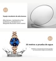 Reloj De Pulsera De Mujer OLEVS 5866 Con Incrustaciones De Diamante Y Calendario Resistente Al Agua De Acero Inoxidable Estilo Versátil Y Elegante - details 10
