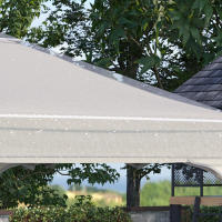 Outsunny Cubierta Protectora para Gazebo 3x3 m Cubierta Impermeable para Pérgola Toldo Carpa Funda Protectora Protección contra la Intemperie Transparente - details 5
