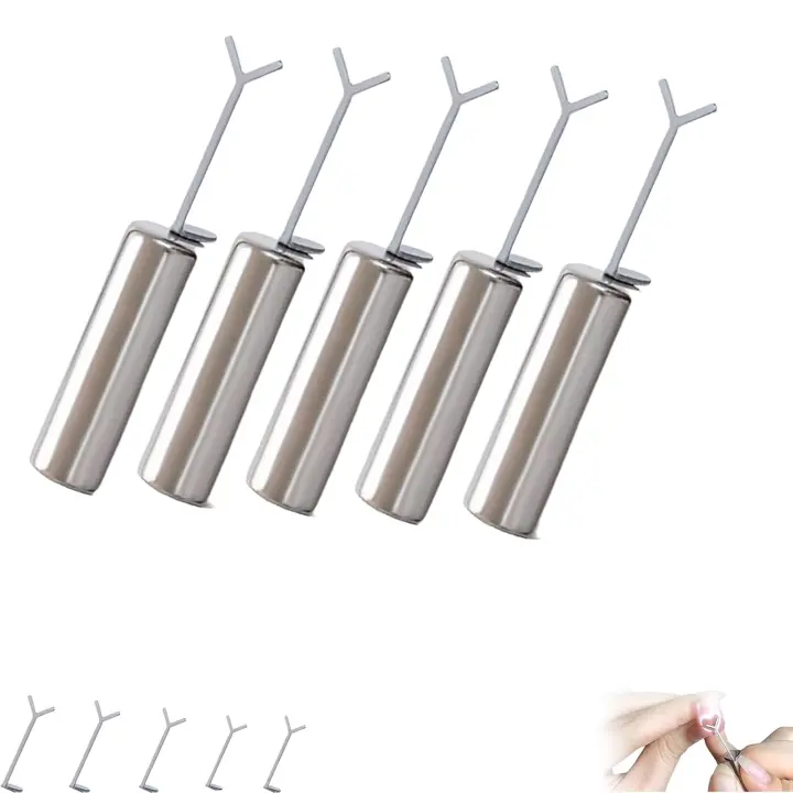 Imán de corazón para esmalte de gel Cat Eye: juego de 10 herramientas magnéticas para manicura Cat Eye con guías en forma de Y para manicura casera y uso en salón. - 1