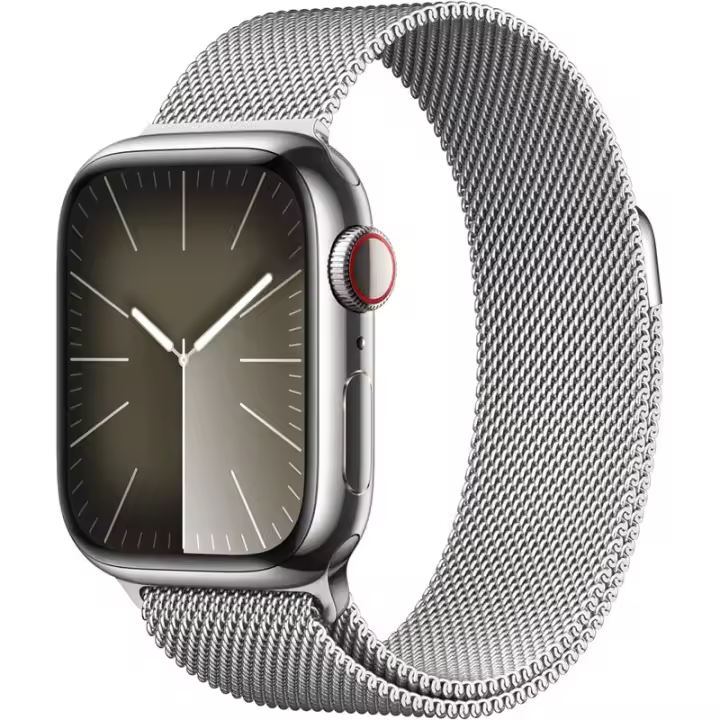 Apple Watch Series 9 GPS Celular 41 mm Ca Acero inoxidable con anillo ESE Correa plateada - 1