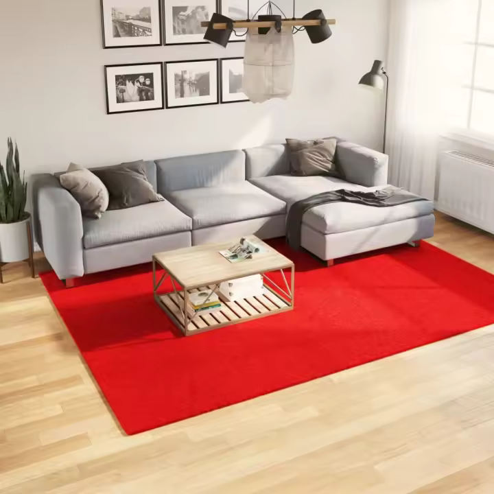 vidaXL Alfombra de pelo corto OVIEDO rojo 200x280 cm - 1
