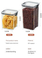 Caja De Almacenamiento Transparente Rectangular Plegable De Grado Alimenticio Sellado Para Cocina 450ml 900ml Anti-humedad - details 1