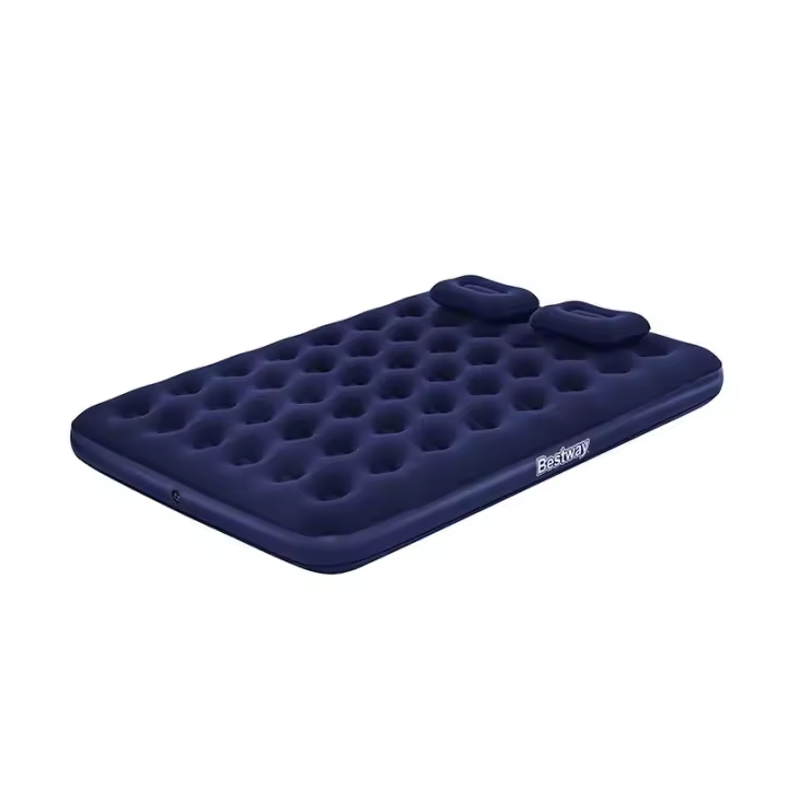 Bestway Colchon Doble con Hinchador y Almohadas 203x152x22 cm Hinchable y Camping 67374 - 1