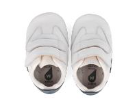 Bobux Soft Sole Pitch White + Navy - Zapatos para bebés y gateadores con Cierre de Doble Tira autoadherente - details 0