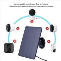 Kit De Panel Solar Ajustable Con Soporte De Pared Y Cable De Carga De 9.8FT Para Cámara Ring Stick Up&Spotlight 4W 5V - details 14