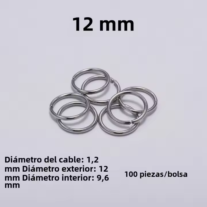 Anillos Abiertos De Acero Inoxidable 30-200Pcs 3-25mm Para Fabricación De Joyas DIY Conectores Y Accesorios De Encuentros - 1