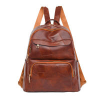 Mochila para mujer, nueva, estilo coreano, versátil, de un solo hombro, bandolera de cuero suave, mochila para mujer - details 0