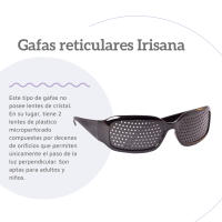 Irisana - Gafas Reticulares - Negro - Montura Pasta - Aptas Miopía, Presbicia e Hipermetropía - Para Cerca y Lejos - Ayudan a Relajar la Tensión Ocular - details 2