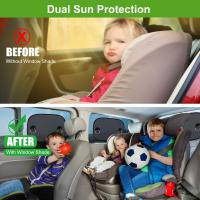 Parasol para Coche de Bebe, parasol para Ventanilla de coche para niños, parasol Automático para Ventanillas laterales contra los dañinos Rayos UV, protege a Niños, bebés y Adultos, 44x36 cm, 2 Unidades - details 2