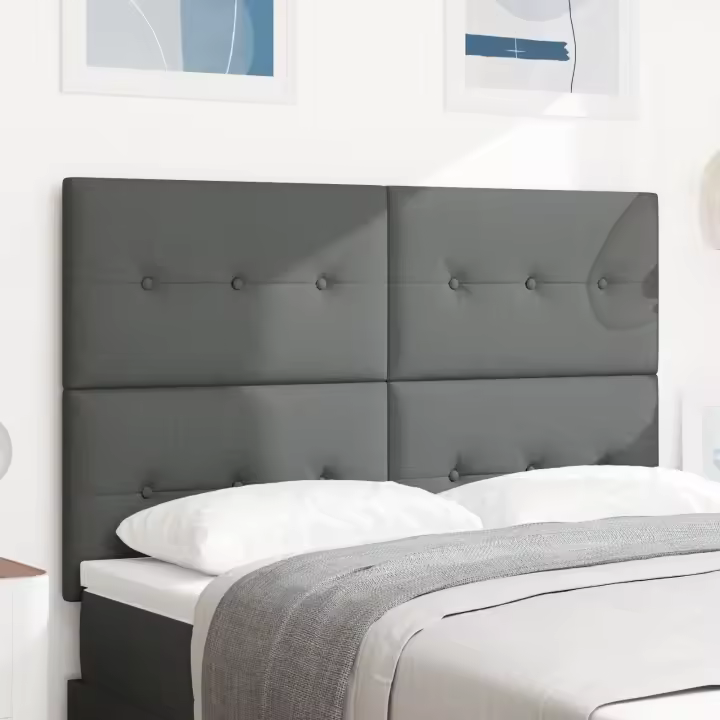 Cabecero LED vidaXL Gris Oscuro 72 cm Tela - 1