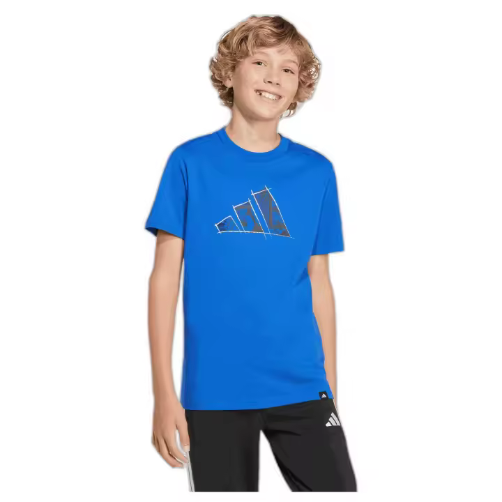 Camiseta de Manga Corta Adidas C Photo para niños unisex en color azul - 1