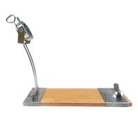 Jamonero IBERIA Luxe con Cabezal Giratorio, Base de Madera y Acabados en Acero Inoxidable WELLHOME - Soporte para Jamón - details 0