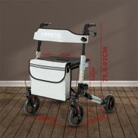 AREBOS Caminador Andador Plegable de Aluminio con Ruedas Ligero con Frenos 138 kg Gris - details 7