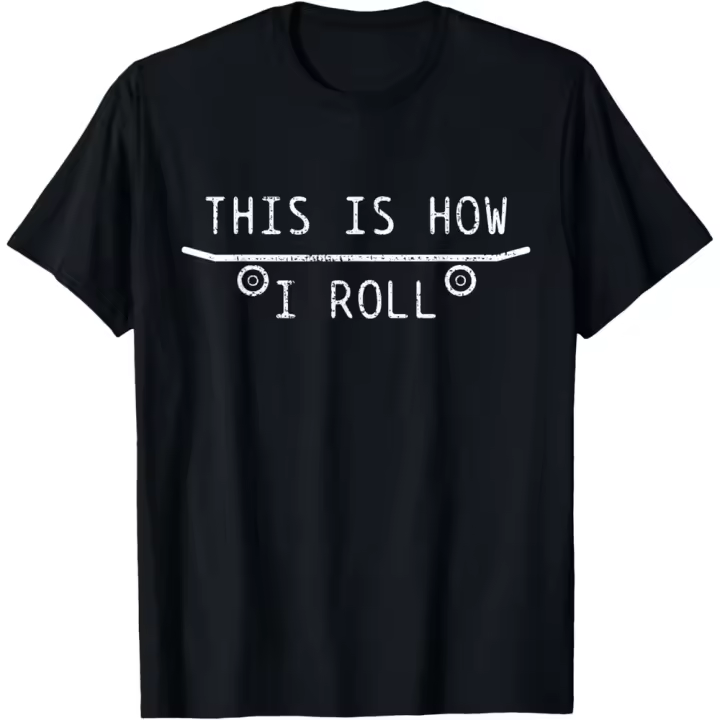Camiseta de Manga Corta, 100% Algodón, Ropa Unisex para Hombres y Mujeres en 5 Tallas, Camiseta Negra, Cuello redondo con estampado. - 1