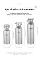 Botella Deportiva De Titanio Tiartisan Para Camping Y Ciclismo 430ml 600ml 750ml Portátil Y Ultraligera Bebida - details 10