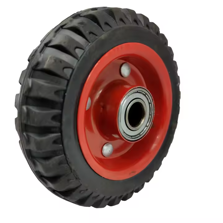 Tradineur - Rueda para carretilla de 15 cm de diámetro y 4,5 cm de grosor especial para pavimentos de difícil acceso, neumático para carretillas, distintos tipos de superficies - 1