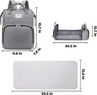 16,5*12,5*8,67 pulgadas pañal Baby Bolso, baby's Cuido Bolso, baby baño Bolso, baby Bolso de la botella, capacidad Grande impermeable, esencial del recién nacido - details 3