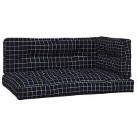 vidaXL Cojines para palés 3 piezas tela Color Crema,  Beige,  Azul y mas Cojín Decorativo de Asiento Cojines de muebles de salon - details 5